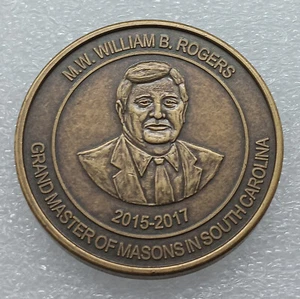 The Grand Lodge Of Ancient Free Masons Of South Carolina Coin - Picture 1 of 2