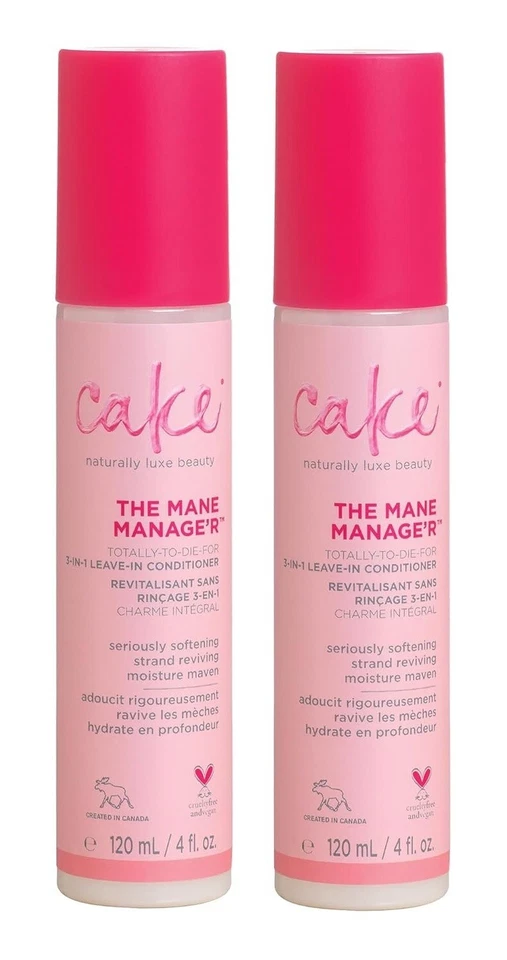 Cake The Mane Manage'r , 3-in-1 Leave-In Conditioner 4 fl oz. Pack of 2, NO LID! - Image 1 of 1