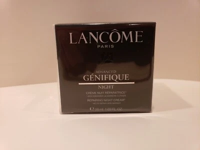 Lancome ~ Crema de noche reparadora nocturna avanzada Genifique ~ 1,69 fl oz - Nueva en caja Foto 1 de 2