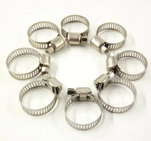 50Pack 3/8 -1/2 Adjustable Stainless Steel Drive Hose Clamps Fuel Line Worm Clip - Foto 1 di 4