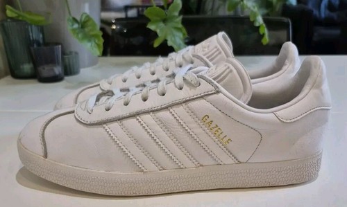 ADIDAS GAZELLE II ORIGINALI. TAGLIA 5 5 SCARPE DA GINNASTICA UK. WHT GLD *2016*