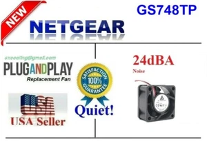1x *Silencioso* Ventilador de repuesto para NETGEAR GS748TP 24dBA ruido mejor para red doméstica - Imagen 1 de 7