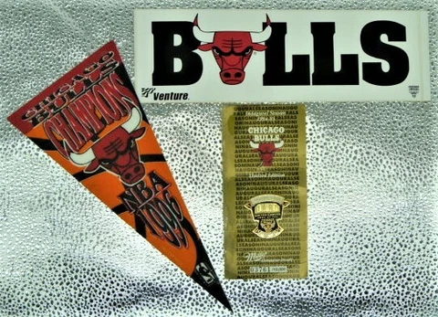 Michael Jordan Chicago Bulls Stadium Giveaways, lunch box, stickers, pin, banner Cover
