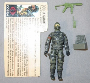 GI Joe 1984 "FIREFLY" Cobra Saboteur 100% completo con tarjeta de archivo de melocotón ARAH g.i. - Imagen 1 de 4