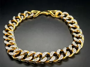 SCHMUCKJAGD ARMBAND AUS 925/- SILBER BICOLOR MIT CHAMPAGNER DIAMANTEN - Bild 1 von 4
