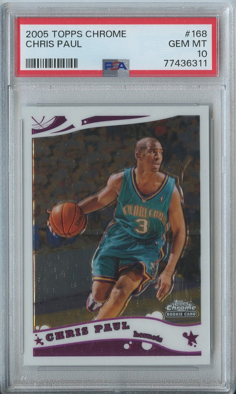 Chris Paul 2005 06 Topps chrome basketball #168 Hornets RC rookie PSA 10