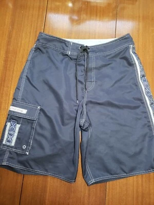 Bañador para hombre Quiksilver talla 30 con detalles metálicos en azul y plata Foto 1 de 4
