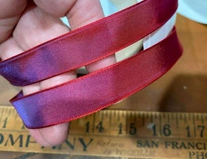Vintage French Ribbon Acetate 5/8" Purple Orchid 1yd Made in France - Picture 1 of 4