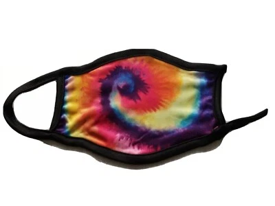 Nueva máscara facial Tie Dye Cool Fun material de poliéster reutilizable lavable hecha en EE. UU. Foto 1 de 3