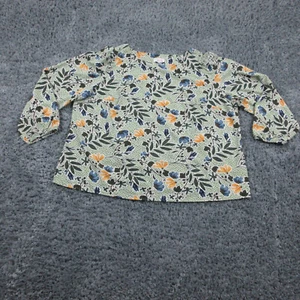 D&Co Shirt Damen 2X Grün Blumen Polyestermischung Langarm Pullover Oberteil - Bild 1 von 9