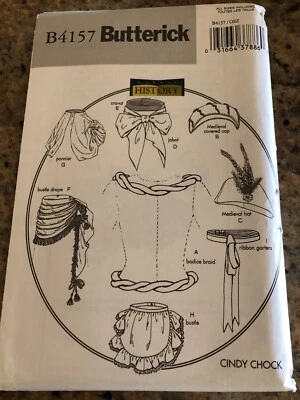 🌷BUTTERICK #B4157 - MEN'S & LADIES HISTORICAL ACCESSORIES COSTUME PATTERN OZ FF - Image 1 of 2