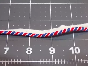 Vintage Nähborte Rohrleitungen rot weiß blau Friseurstange Streifen 3-2/3 yd - Bild 1 von 1