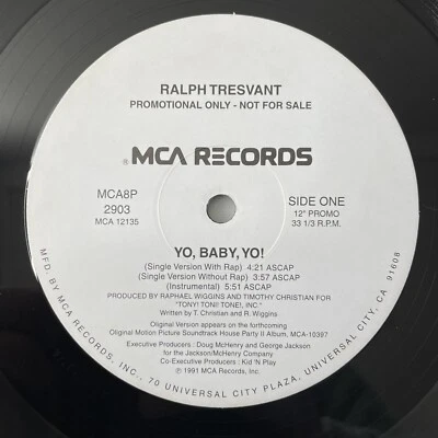 Ralph Tresvant – Yo, Baby, Yo! 12" Vinyl 1991 JAPAN PROMO RARE! MCA8P 2903 EX/EX Foto 1 de 3