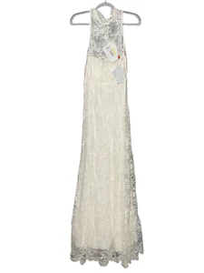 IVY & OAK Damen schneeweißes ärmelloses Kleid - Größe M - Neu mit Etikett - 64 Zoll Länge - Bild 1 von 4