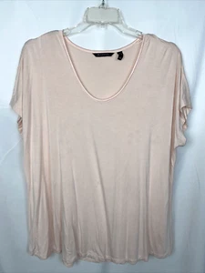 H by Halston Essentials Tunika-Top ungeschnittene Schulter Größe XL hellpfirsichfarben B18*H - Bild 1 von 5