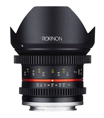 Rokinon 12mm T2.2 Cine Ultra Wide Angle Video Lens for Micro Four Thirds MFT - Image 1 of 4