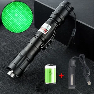 532nm Green Laser Penlight Strong Light Beam Torch 3000Miles Rechargeable + Cap - Picture 1 of 9