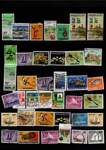 STAMPS SINGAPORE 250 STAMPS COLLECTION / MIXTURE / MIX USED - Picture 1 of 6