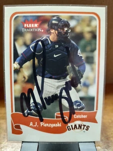 2004 Fleer Tradition #312 A.J. Pierzynski San Francisco Giants / Autogramm - Bild 1 von 2
