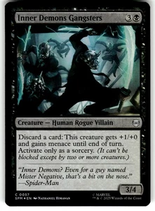 Magic The Gathering Marvel's Spider-Man Card #57 Inner Demons Gangsters FOIL - Picture 1 of 4