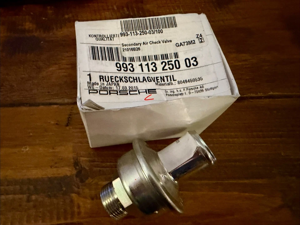 Porsche OEM 993-113-250-03 Genuine Air Inject Check Valve for  911 Boxster 97-99 - Image 1 of 1