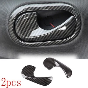 For Benz Smart Fortwo 2015-2020 Abs Carbon Fiber Interior Door Bowl Cover Trim - Picture 1 of 9