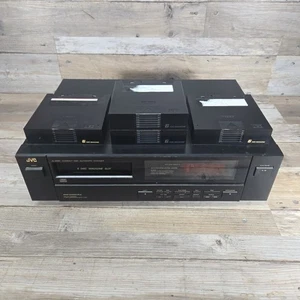 JVC XL-M301BK Multi-Play CD Player Changer w/4 CD Cartridges VTG 1989 - Tested - Picture 1 of 8
