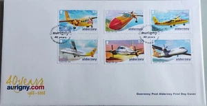 2008 - Alderney 40th Anniversary Aurigny Air Services Stamp Set First Day Cover - Picture 1 of 1