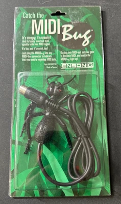 Hormiga sintetizadora Midi Bug de Ensoniq muy rara de colección nueva en paquete negra/verde sin probar Foto 1 de 3