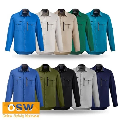 Men's Outdoor Long Sleeve Super Breathable Lightweight 2 Chest Pocket Shirt - Image 1 of 4