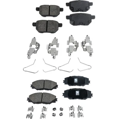 Front and Rear Ceramic Brake Pad Set For 2017-2018 Toyota Corolla iM - Image 1 of 4