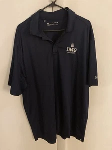 Under Armour IMG ACADEMY Men’s Size 2XL Dark Blue Polo Shirt - Picture 1 of 2