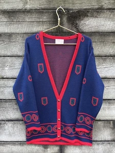 Vintage Pendleton 70s Western High Grade Wool Button Front Lion Cardigan RARE MD - Picture 1 of 24