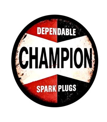 Champion Spark Plug Decal/Sticker/Garage Sign Vintage Replicas 70's Racing - Image 1 of 4