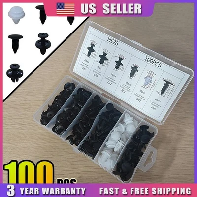 100X For Kia Fixing Fastener Kit Bumper Fender Liner Push Retainer Clips US - Изображение 1 из 4
