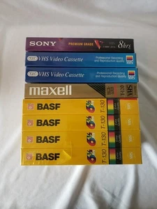 Lot Of 8 Blank VHS Tapes Sealed - Picture 1 of 5