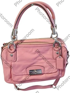 Coach Kristin Pink Leather Double Top Zip Shoulder Bag NoL1294-F22304  - Picture 1 of 24