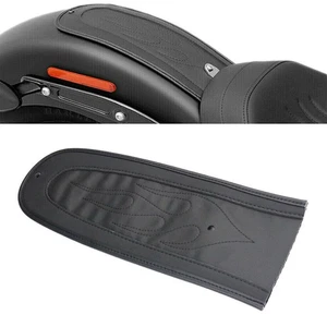 Flame Stitch Rear Fender Plain Bib Skin Solo Seat Cover For Harley Dyna 2006-17 - Picture 1 of 10