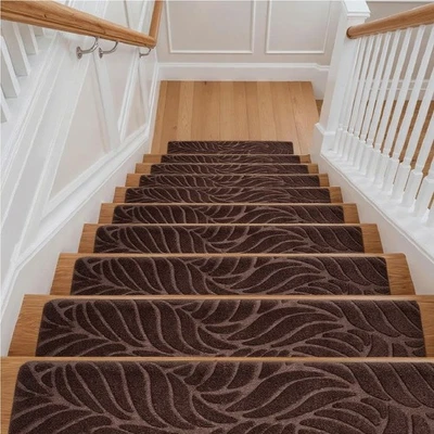 Non Slip 15Pcs Carpet Stair Treads Floor Mat Protection Cover Step Staircase Pad - Image 1 of 4