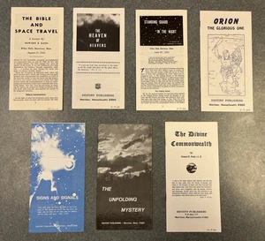 Lot of 7 Vintage Tracts Booklets by Howard B. Rand Destiny Pub. Space Travel - Picture 1 of 14