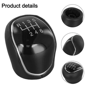 6 Speed Gear Shift Knob Comfortable Grip Enhances Driving Experience PU Leather - Picture 1 of 12