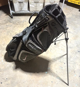 Bolsa de golf deportiva Nike Xtreme negra con soporte de 8 vías doble correa de transporte - Imagen 1 de 7