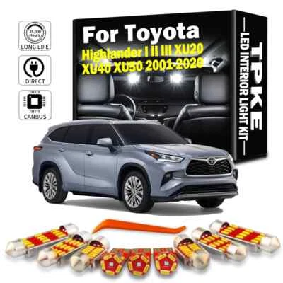 Canbus Car LED Interior Map Dome Trunk Light Kit For Toyota Highlander 2001-2020 - Image 1 of 4