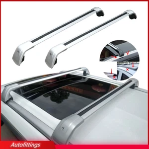 Fits for Alfa-Romeo Stelvio 2017-2022 Aluminum Cross Bar Cargo Carrier Roof Rack - Picture 1 of 9