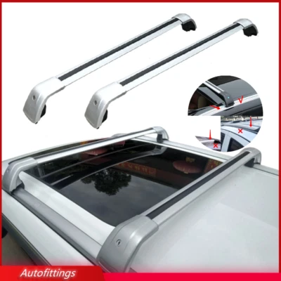 Fits for Alfa-Romeo Stelvio 2017-2022 Aluminum Cross Bar Cargo Carrier Roof Rack Foto 1 de 4