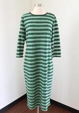 Eva Mendes for NY & Co Green Striped Sequin Knit Dress Size XL Gold Black 