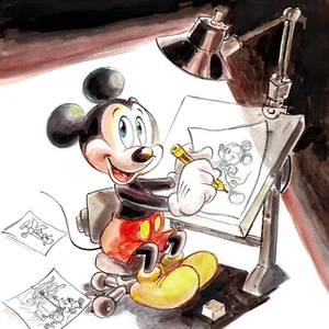 Mickey Mouse drawing himself - Tony Fernandez - Exclusive Edition - Picture 1 of 3