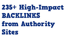 SEO Traffic Boost From 235+ Unique Backlinks w/ High Authority Hig Quality Sites