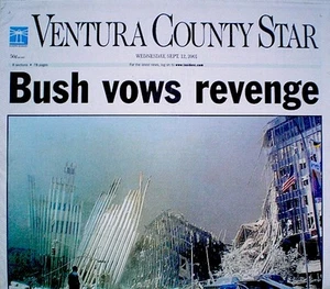 World Trade Center 9/11 2001 Newspaper Ventura County Star WTC VTG Original Rare - Picture 1 of 3