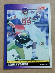 Adrian Cooper 1991 Score Rookie Football Card #587 - Picture 1 of 10